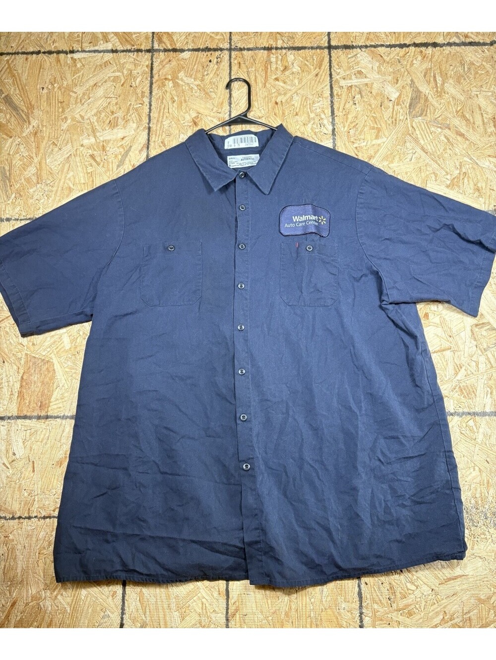XXXL Walmart Auto Care Center Button Up Shirt Employee Short Sleeve Uniform